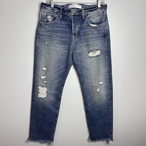 AYR Jeans Womens Size 30  Blue Form‎ Tapered Raw Hem Distressed - Picture 1 of 15